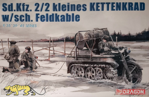 Sd.Kfz. 2/2 kleines Kettenkrad with schweres Feldkabel - Vintage - 1/35