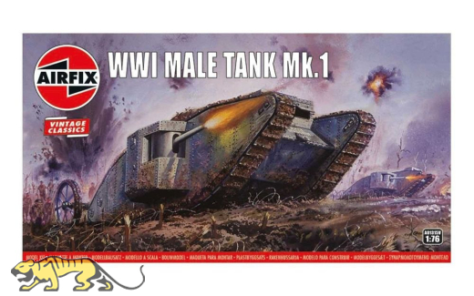 WWI Male Tank Mk. I - Vintage Classic - 1:76