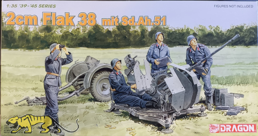 2cm Flak 38 mit Sd.Ah. 51 - Rarität - 1:35