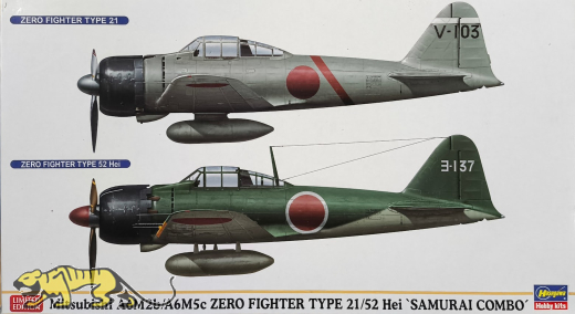 Mitsubishi A6M2b / A6M5c Zero Fighter Type 21/52 Hei - Samurai Combo - Rarität - 1:72
