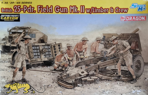 British 25-Pdr. Field Gun Mk. II with Limber and Crew - Vintage - 1/35