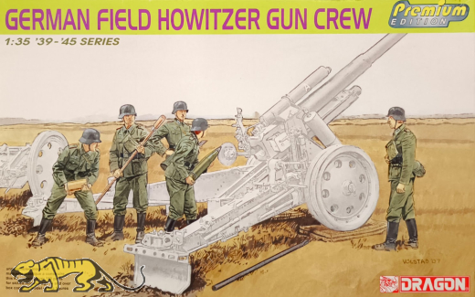 German Field Howitzer Gun Crew - Vintage - 1/35