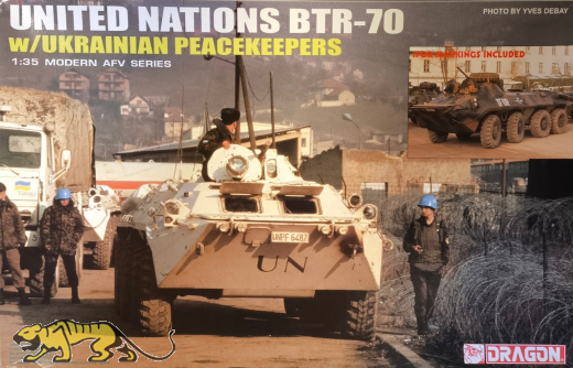 United Nations BTR-70 with Ukrainian Peacekeepers - Rarität - 1:35