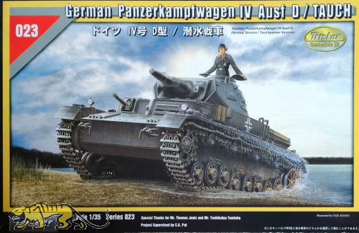 German Panzerkampfwagen IV Ausf. D / Tauch - Vintage - 1/35