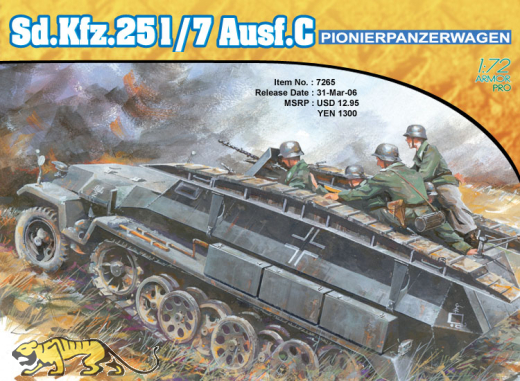 Sd.Kfz. 251/7 Ausf. C Pionierpanzerwagen - Rarität - 1:72