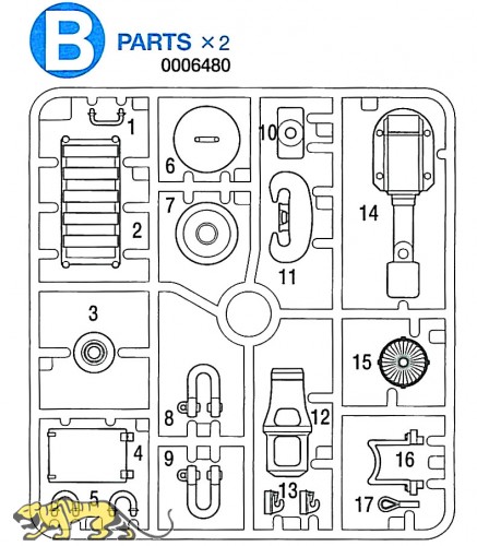 B-Parts (B1-B17) for Tamiya Panther Series (56022 and 56024) 1:16