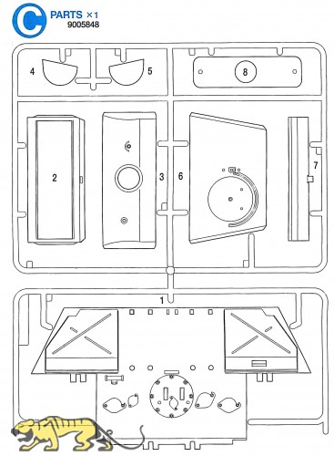 C-Parts (C1-C8) for Tamiya Panther G (56022) 1:16