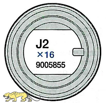 J2 Teile (J2x16) Laufrollengummi 2 für Tamiya 56022 und 56024