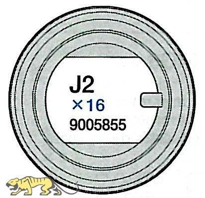 J2 Parts (J2x16) Rubber Wheel 2 for Tamiya 56022 and 56024