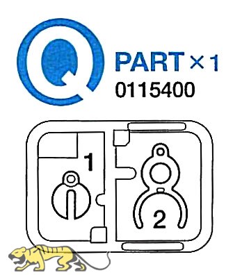 Q-Parts (Q1-Q2) for Tamiya 56022, 56024, 56026, 56032 1:16