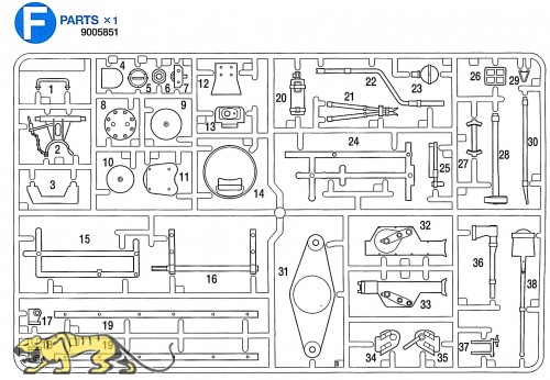 F Teile (F1-F38) für Tamiya Panther Serie (56022 und 56024) 1:16