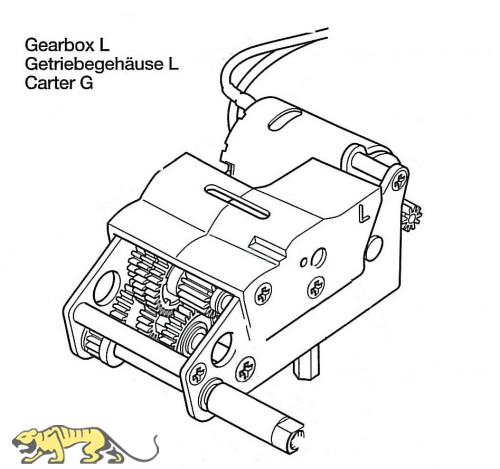 Gearbox L for Tamiya Panther Series (56022 and 56024) 1:16