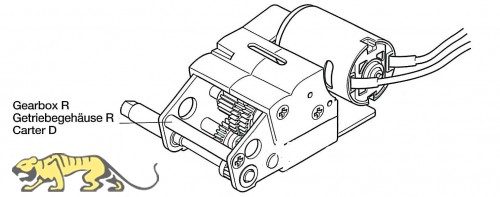 Getriebeeinheit R für Tamiya Panther Serie (56022 und 56024) 1:16