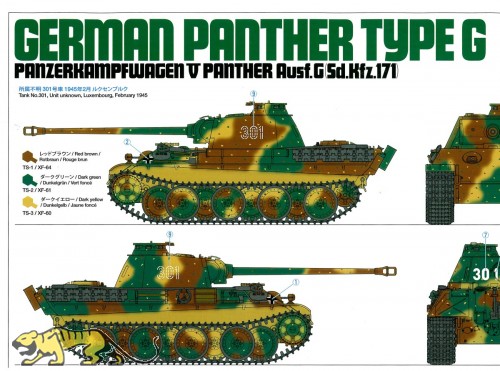 Bemalungsanleitung für Tamiya Panther G (56022) 1:16