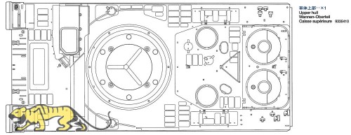 Oberwanne für Tamiya Leopard 2A6 (56020) 1:16