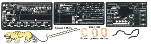 ABER Photo-Etched Parts BASIC Set for Tamiya Panther G, 1:16