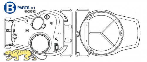 B Parts (B1-B2) for Tamiya M26 Pershing (56016) 1:16