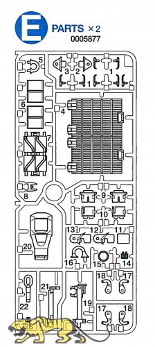 E Parts (E1-E23) for Tamiya M26 Pershing (56016) 1:16