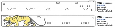 Seitenplatte Links und Rechts (MN6-MN7) für Tamiya 56016