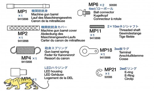 Maschinengewehrbeutel (MP1-MP2, MP4-MP6, MP11, MP18, MP21)