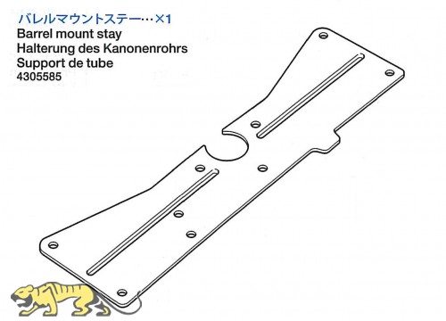 Barrel Mount Stay for Tamiya Jagdpanther (56024) 1:16