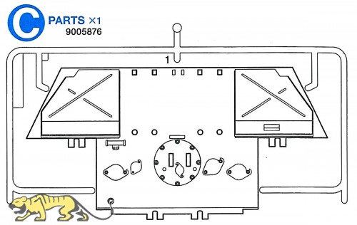 C-Parts (C1) for Tamiya Jagdpanther (56024) 1:16