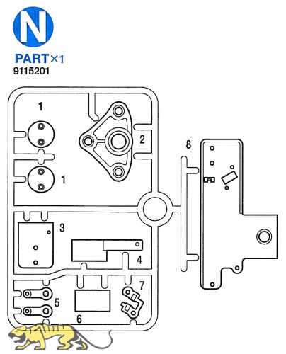 N Teile (N1-N8) für Tamiya Jagdpanther (56024) 1:16