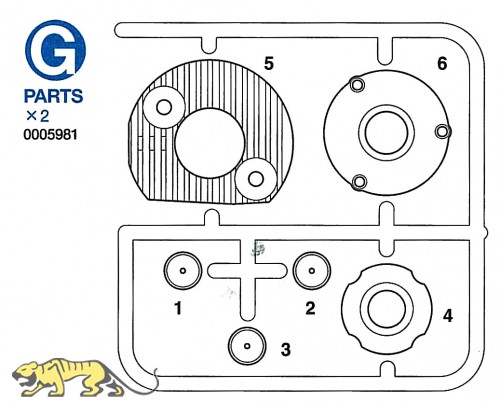 G Teile (G1-G6) für Tamiya Leopard 2A6 (56020) 1:16