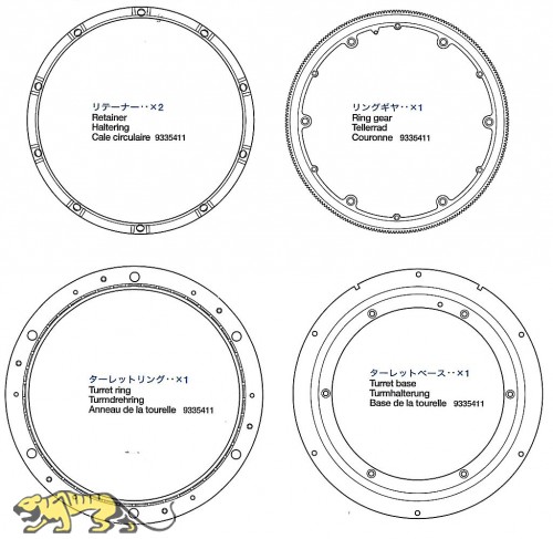 Turret Ring Bag for Tamiya Leopard 2A6 (56020) 1:16