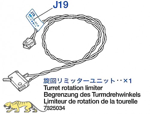 Turmdreh Begrenzer für Tamiya Leopard 2A6 (56020) 1:16