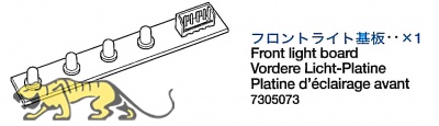Vordere Licht-Platine für Tamiya Leopard 2A6 (56020) 1:16