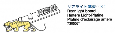 Hintere Licht-Platine für Tamiya Leopard 2A6 (56020) 1:16