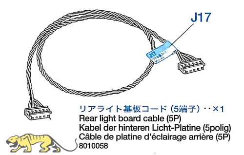 Rear Light Board (5P) for Tamiya Leopard 2A6 (56020) 1:16