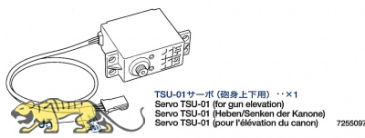 Servo TSU-01 (Hebe-Senk) für Tamiya Leopard 2A6 (56020) 1:16