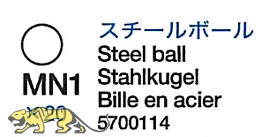 Steel Ball (MN1 x22) for Tamiya Leopard 2A6 (56020) 1:16