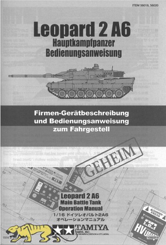 Betriebsanleitung für Tamiya Leopard 2A6 (56020) 1:16