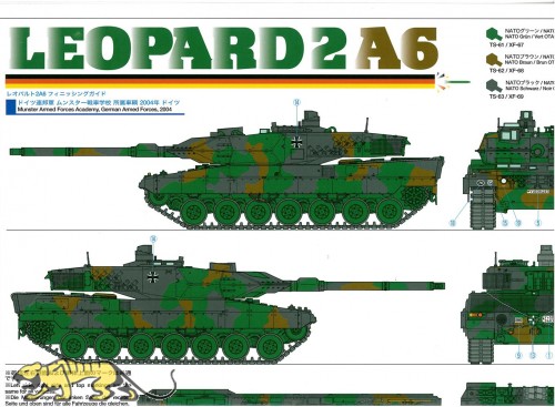 Bemalübersicht für Tamiya Leopard 2A6 (56020) 1:16
