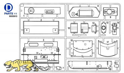 D Parts (D1-D19) for Tamiya Panzer IV Ausf. J (56026) 1:16