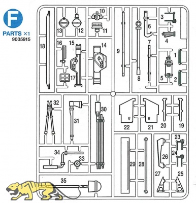 F Teile (F1-F35) für Tamiya Panzer IV Ausf. J (56026) 1:16