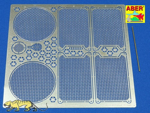 Fotogeätzte Lüftergitter für Tamiya Königstiger 1:16 (ABER)