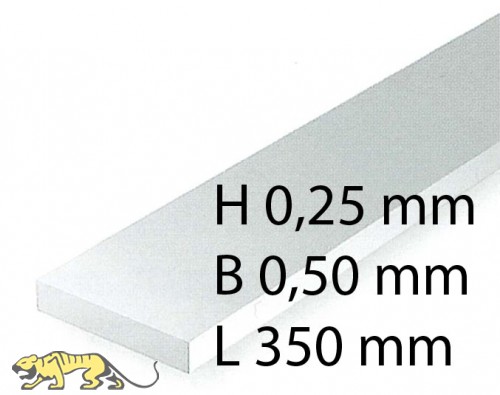 Plastik-Streifen - 0,25 x 0,50 x 350 mm (10 Stück)