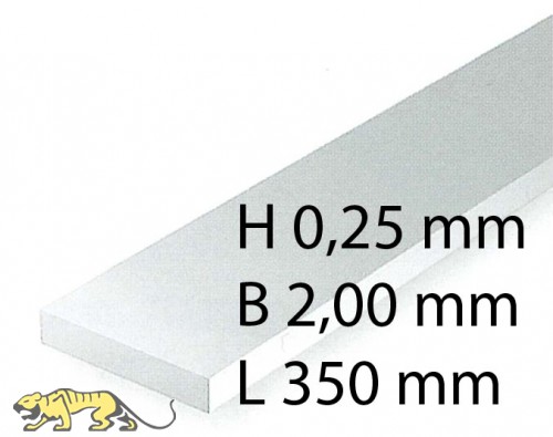 Plastik-Streifen - 0,28 x 2,00 x 350 mm (10 Stück)