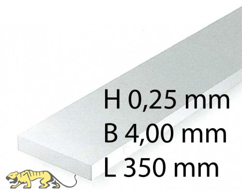 Plastik-Streifen - 0,28 x 4,00 x 350 mm (10 Stück)