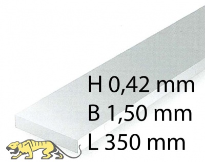 Plastik-Streifen - 0,42 x 1,50 x 350 mm (10 Stück)