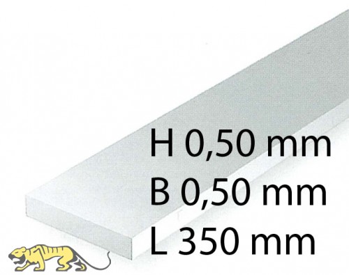 Plastik-Streifen - 0,50 x 0,50 x 350 mm (10 Stück)