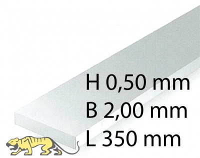 Plastik-Streifen - 0,50 x 2,00 x 350 mm (10 Stück)