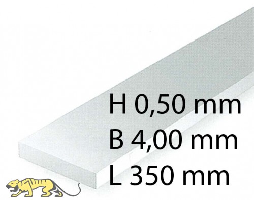 Plastik-Streifen - 0,50 x 4,00 x 350 mm (10 Stück)