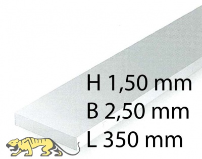 Plastik-Streifen - 1,50 x 2,50 x 350 mm (10 Stück)