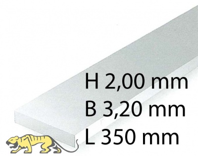 Plastik-Streifen - 2,00 x 3,20 x 350 mm (8 Stück)