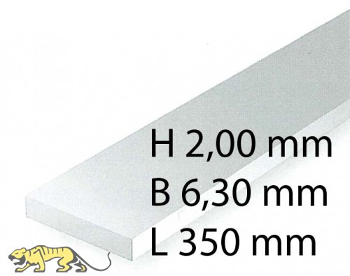 Plastik-Streifen - 2,00 x 6,30 x 350 mm (7 Stück)